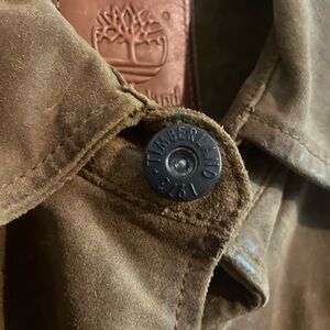 Timberland Brown Leather waxed Coat the coat is vintage and amazing